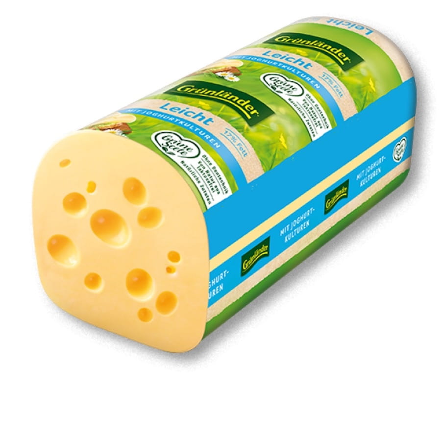 Grünländer leicht Schnittkäse am Stück Dreiviertelfettstufe ca 2500g 