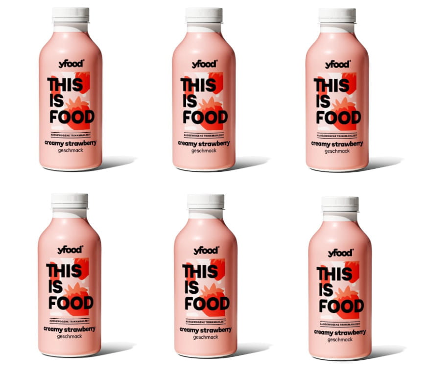 6x yfood Trinkmahlzeit Creamy Strawberry 500ml