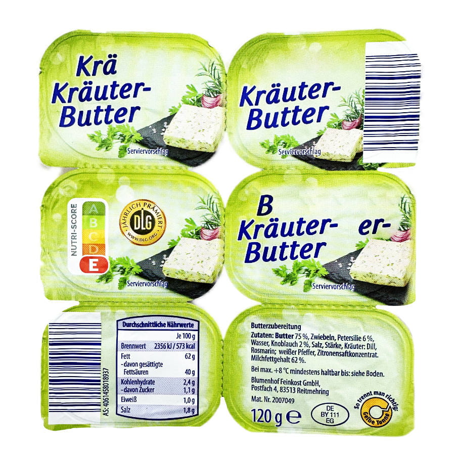 Kräuterbutter Portionspack 6er 120g