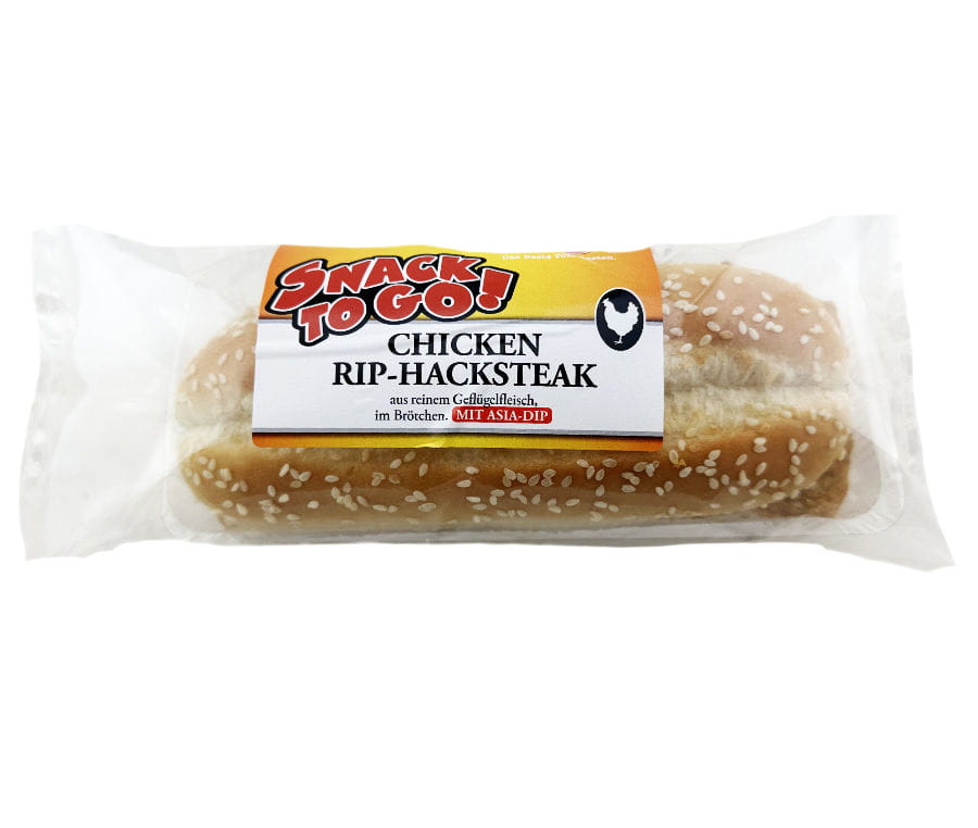 Chicken Rip Hacksteak Im Brötchen Mit Asia Dip 190g
