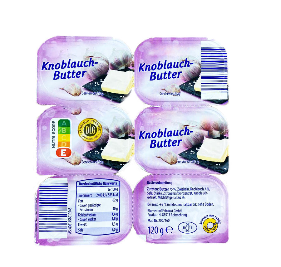 Knoblauchbutter Portionspack 6er 120g