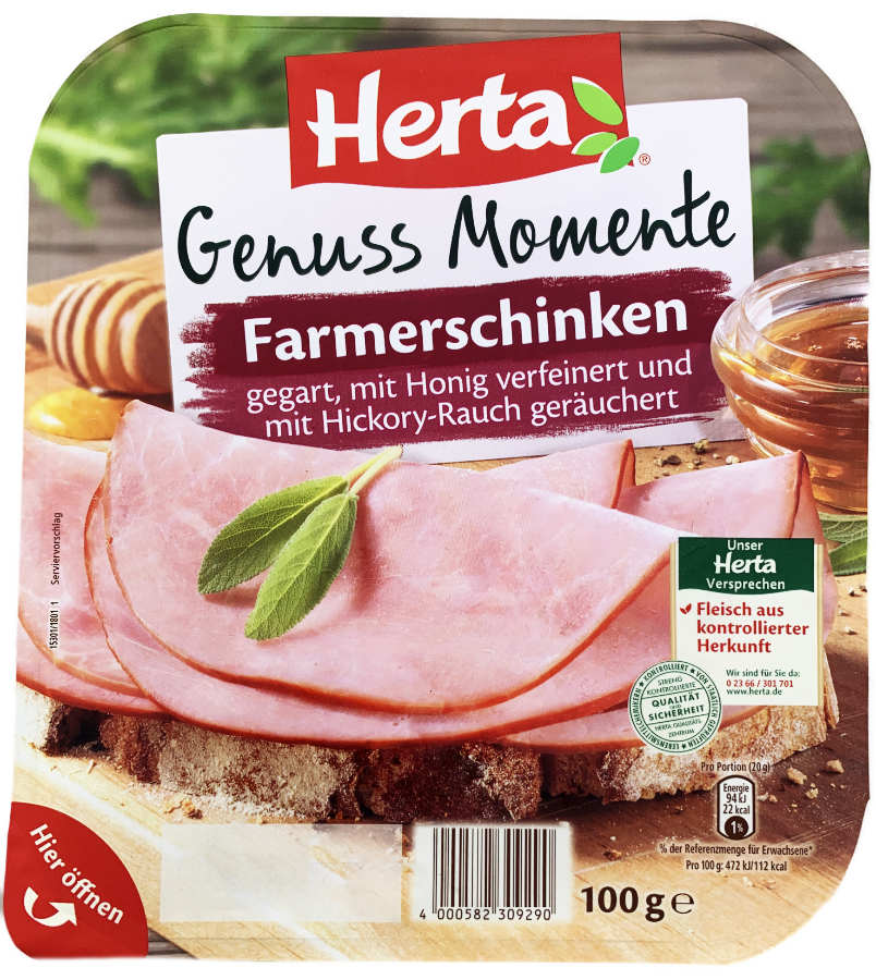 Herta Farmerschinken mit Honig verfeinert 100g