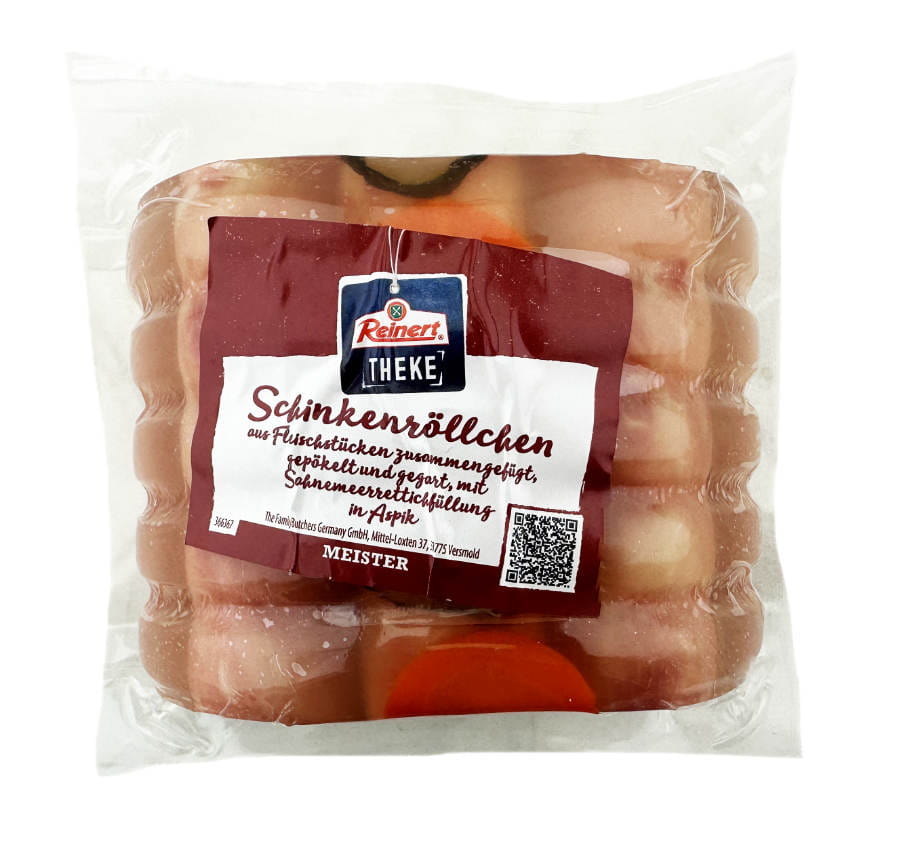 Schinkenröllchen in Aspik mit Sahnemeerrettichfüllung XXL ca 1300g 