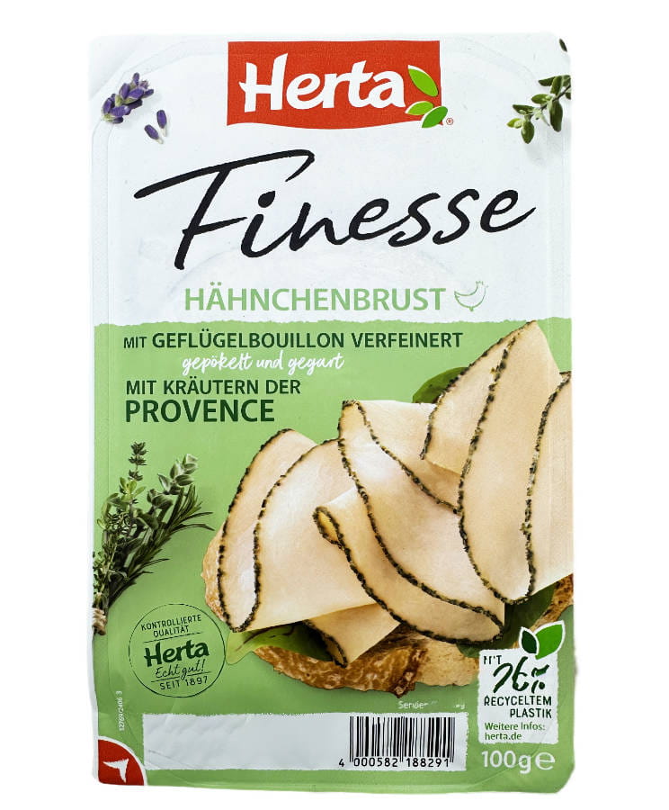Herta Finesse Hähnchenbrust Mit Kräutern Der Provence 100g