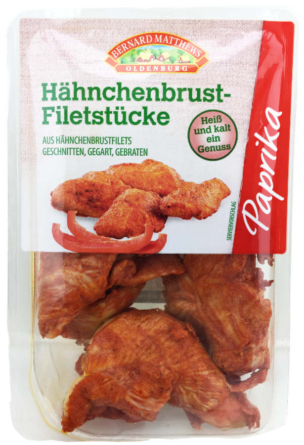 Bernard Matthews Hähnchenbrust Filetstücke Paprika 150g