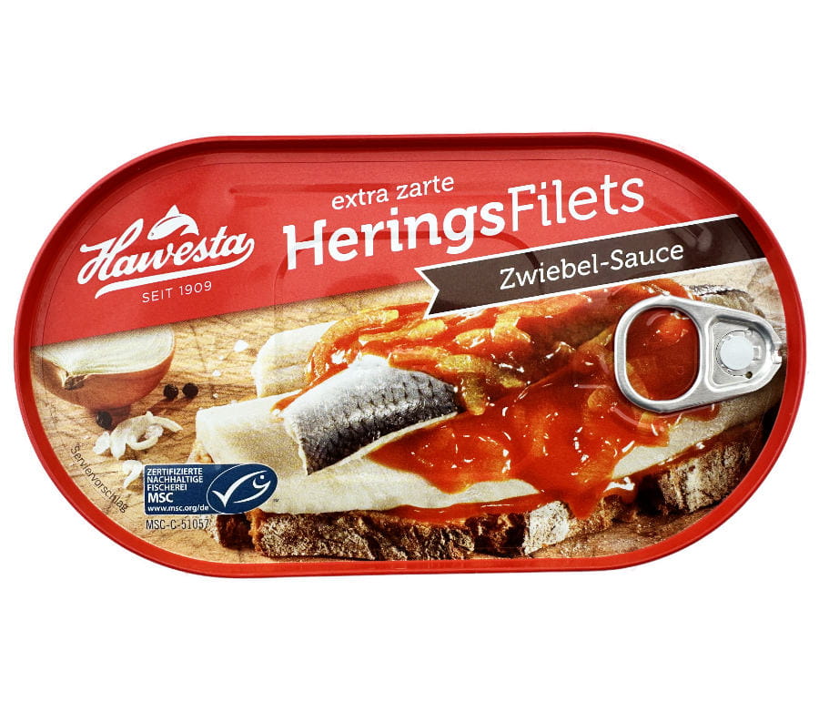 Hawesta Heringsfilets Extra Zart in Zwiebelsauce 200g