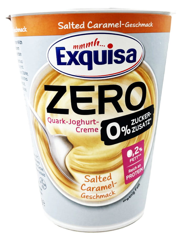 Exquisa Zero Quark Joghurt Creme Salzkaramell Geschmack 400g