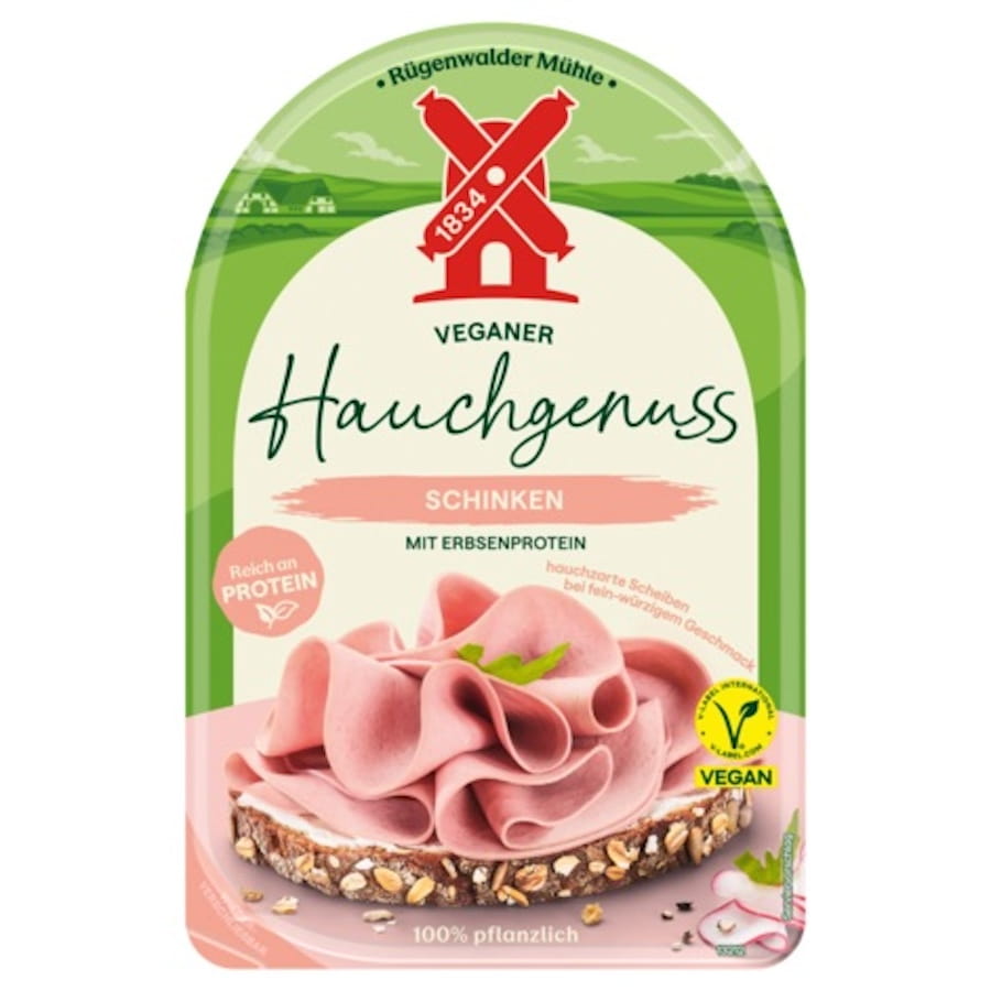 Veganer Hauchgenuss Schinken Alternative Mit Erbsenprotein In Scheiben 70g 