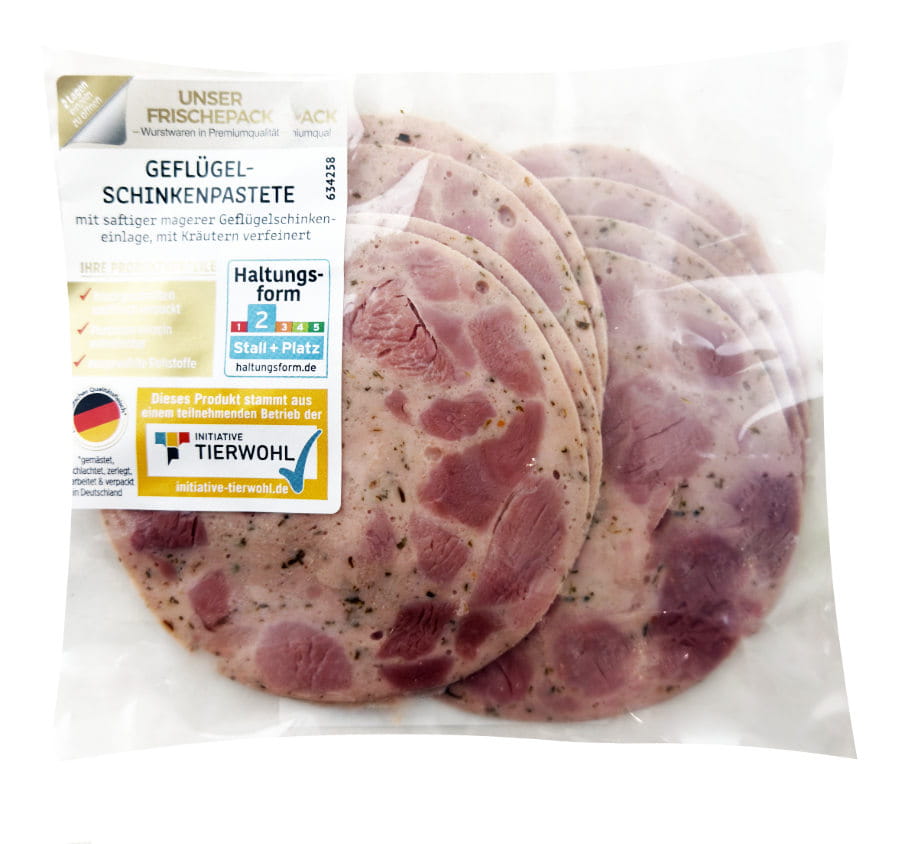 Geflügel Schinkenpastete In Scheiben 100g