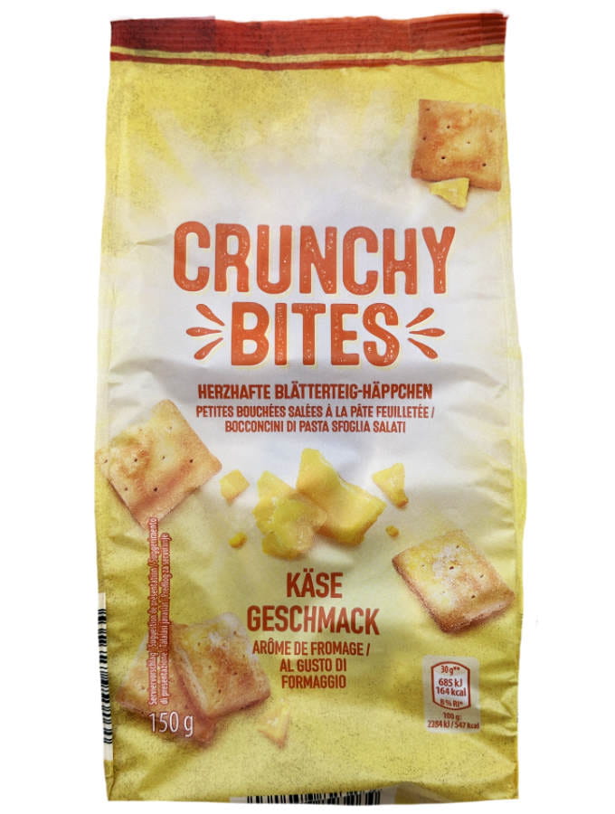 Crunchy Bites Blätterteighäppchen Mit Käsegeschmack 150g