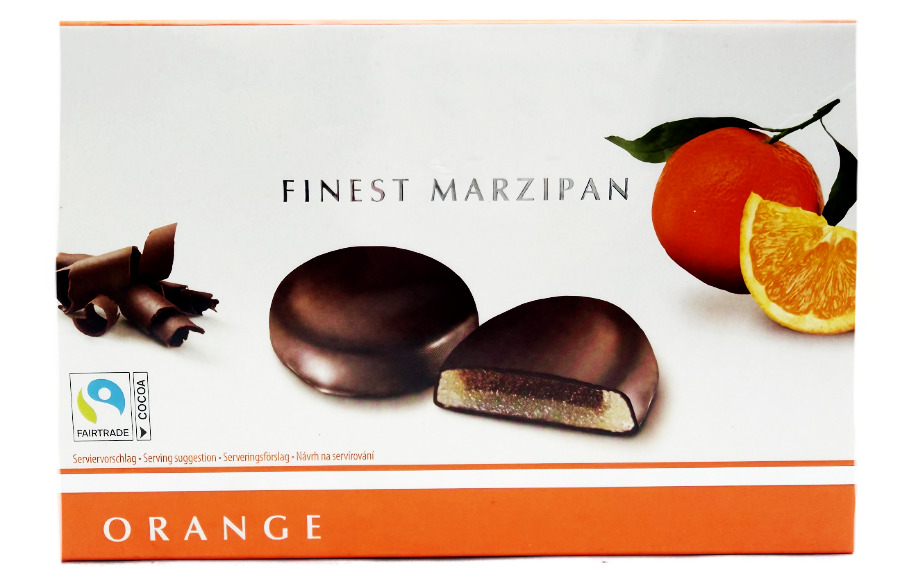 Feine Marzipantaler Mit Orangenfüllung 7er 210g