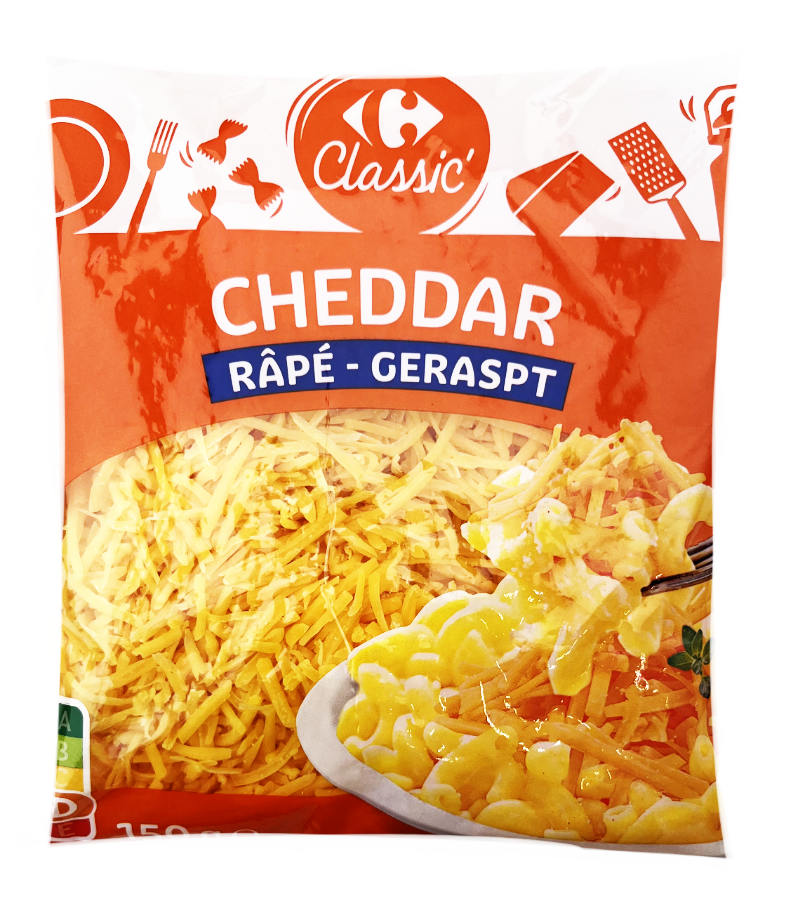 Cheddar Käse Gerieben 150g