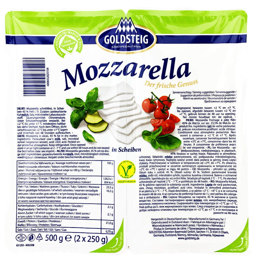 Goldsteig Mozzarella XL 500g