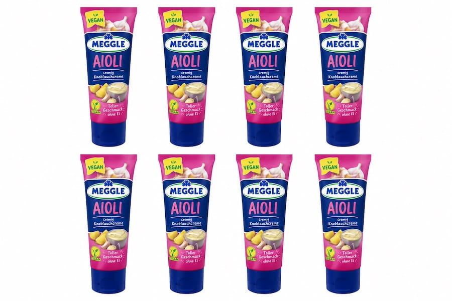 8x Meggle Aioli feine Knoblauchcreme 80 ml 