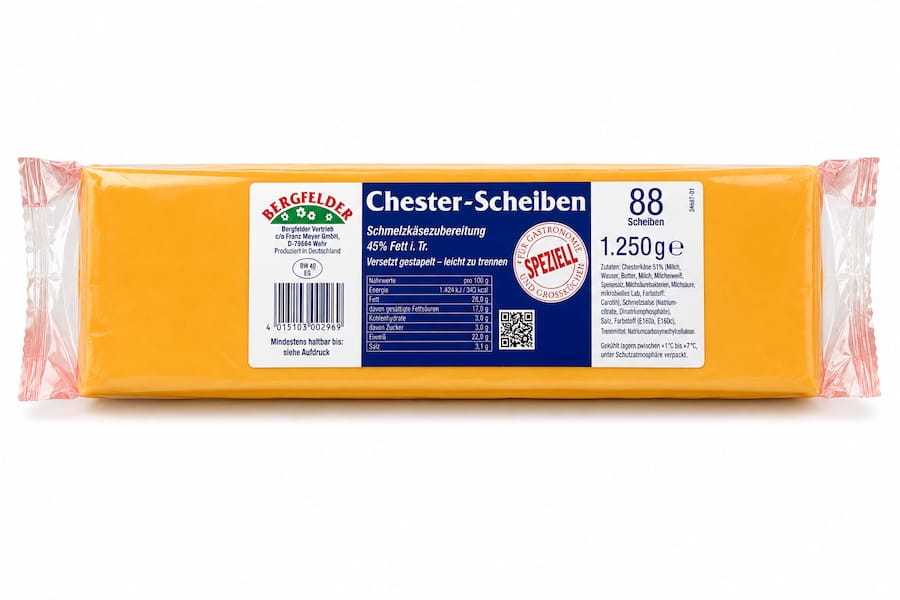 Schmelzkäsescheiben Chester XXXL 1250g