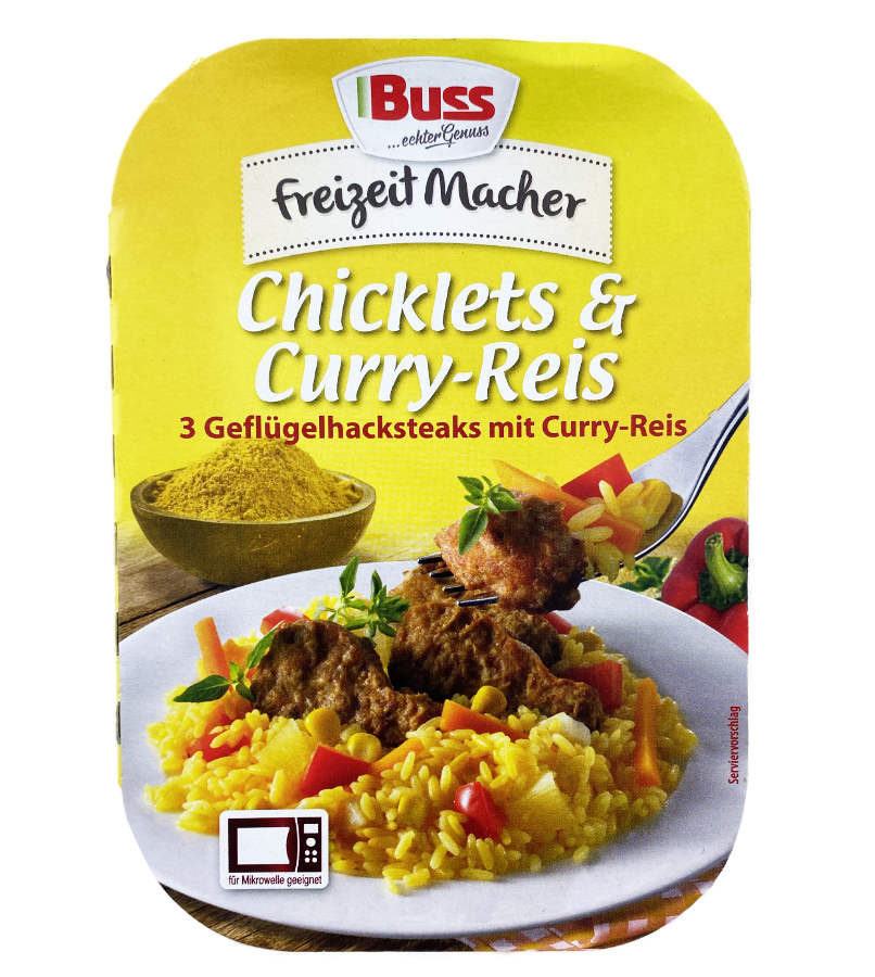 Geflügelhacksteaks mit Curryreis Fertiggericht 300g