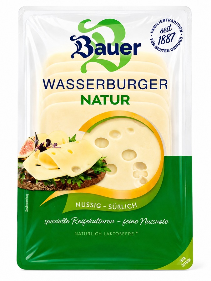 Bauer Wasserburger Natur in Scheiben 140g