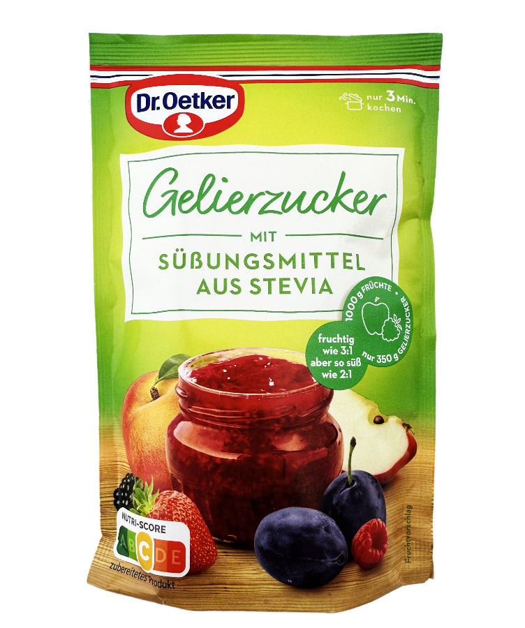 Dr. Oetker Gelierzucker mit Süßungsmittel aus Stevia