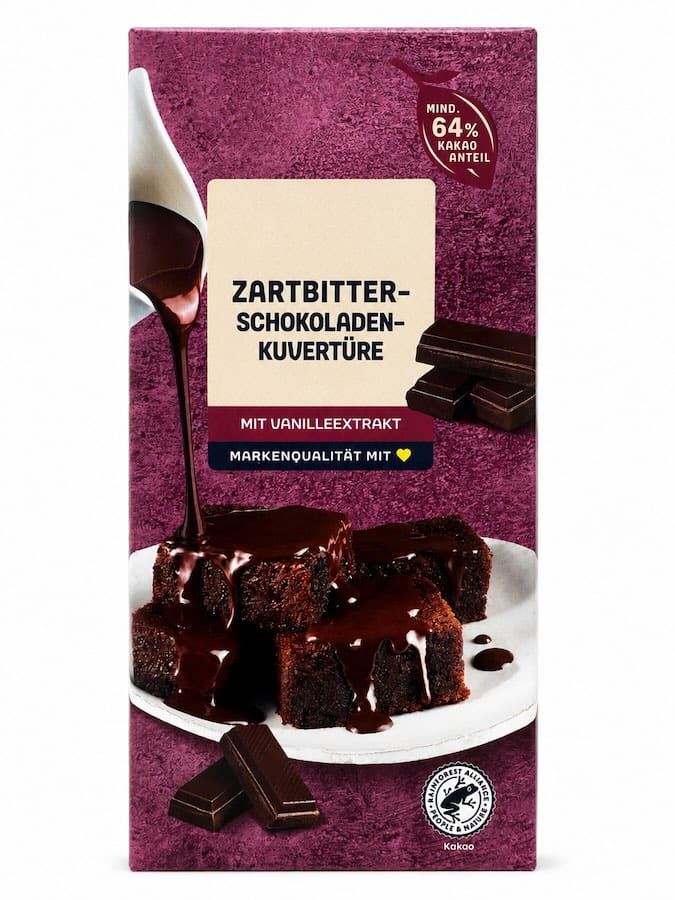 Zartbitter Schokoladen Kuvertüre 200g