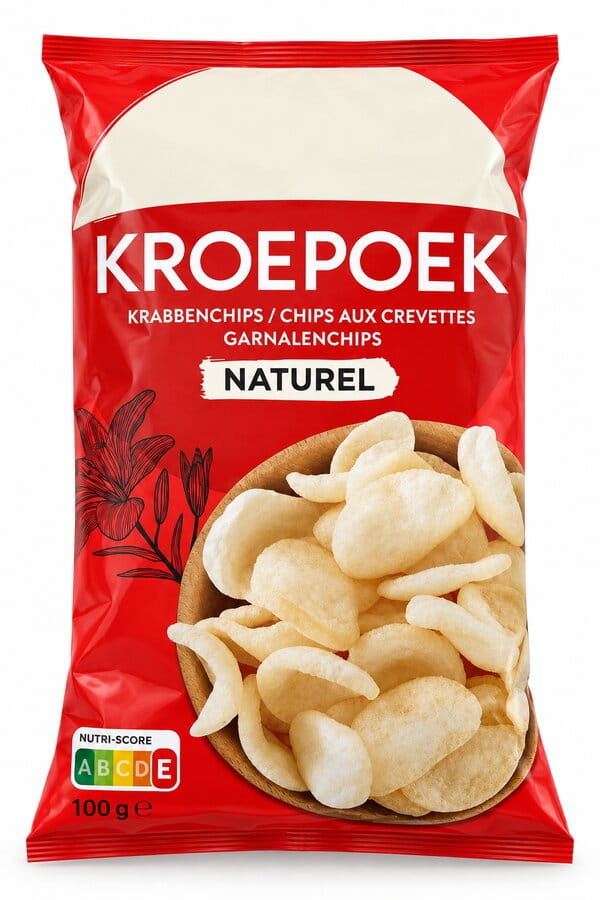 Kroepoek Krabbenchips Natur 100g
