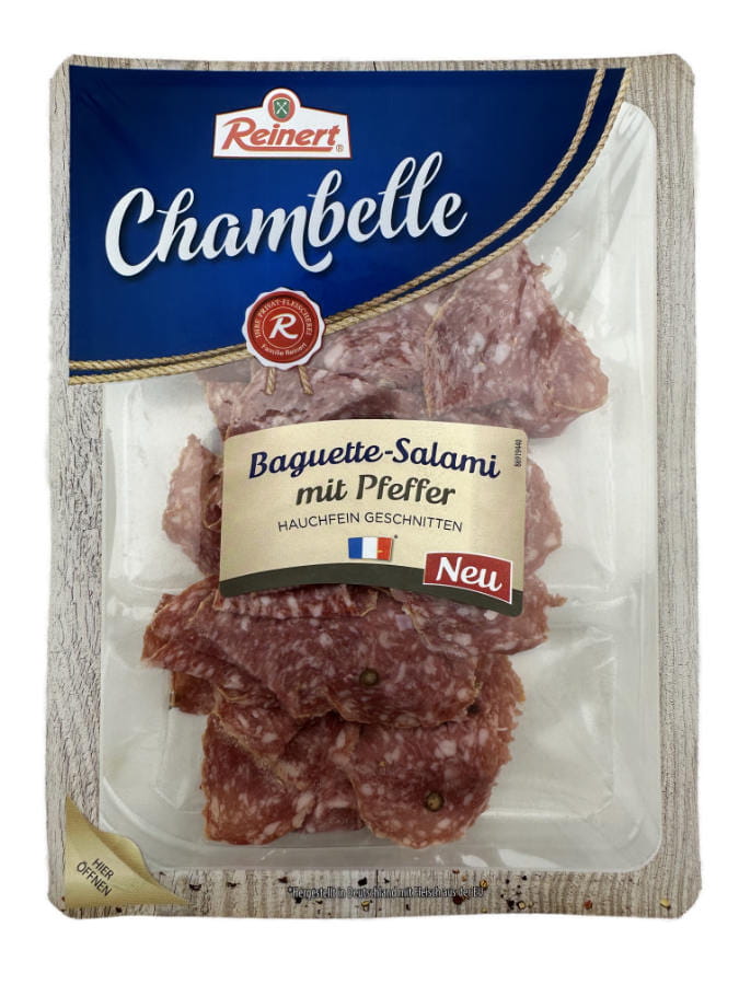 Reinert Chambelle Baguette Salami Mit Pfeffer Hauchfein Geschnitten 100g