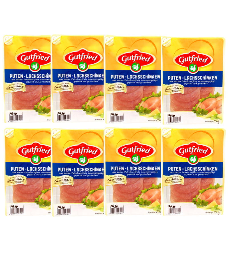 Gutfried Puten Lachsschinken XL Kiste 8 x 75g