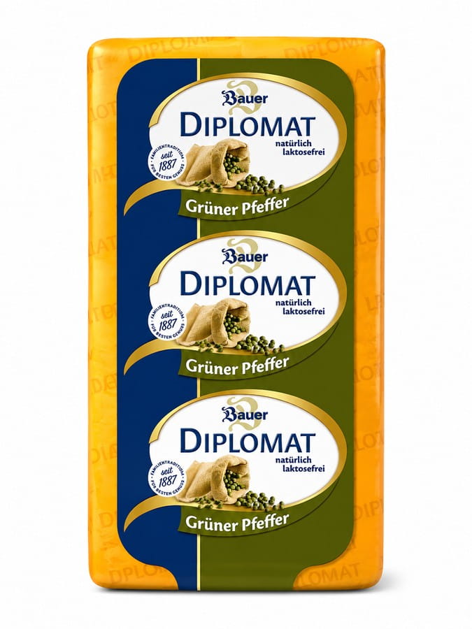 Bauer Diplomat Käse grüner Pfeffer XXXL Stück ca 2100g