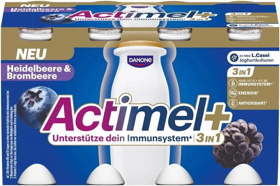 Danone Actimel Heidelbeere Brombeere 8er 800g 