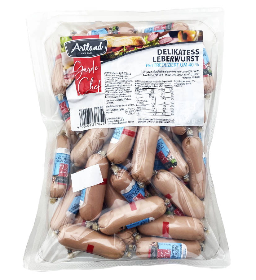 Delikatess Leberwurst fettreduziert XXXL 1250g