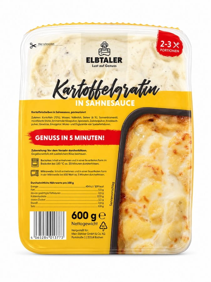 Kartoffelgratin in Sahnesauce 600g