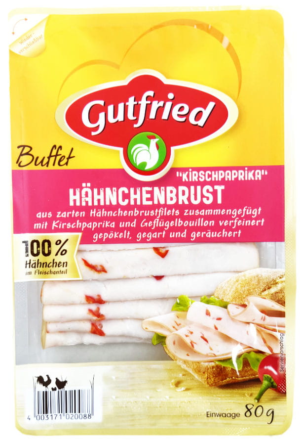 Gutfried Hähnchenbrust Kirschpaprika 80g