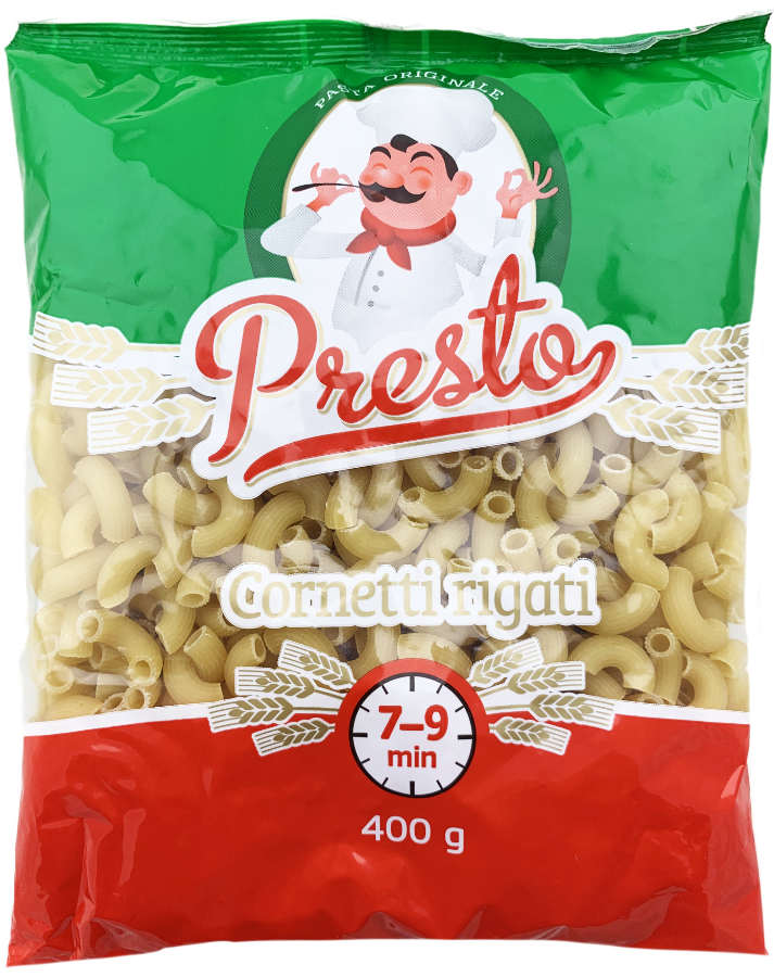Presto Cornetti rigati Nudelhörner 400g