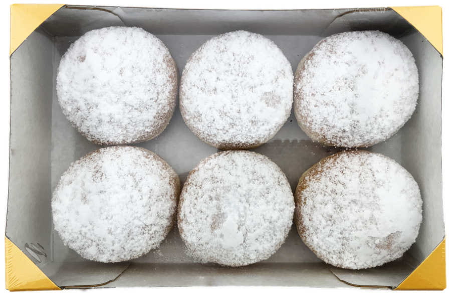 Mehrfrucht Berliner mit Puderzucker 1 Stück 75g