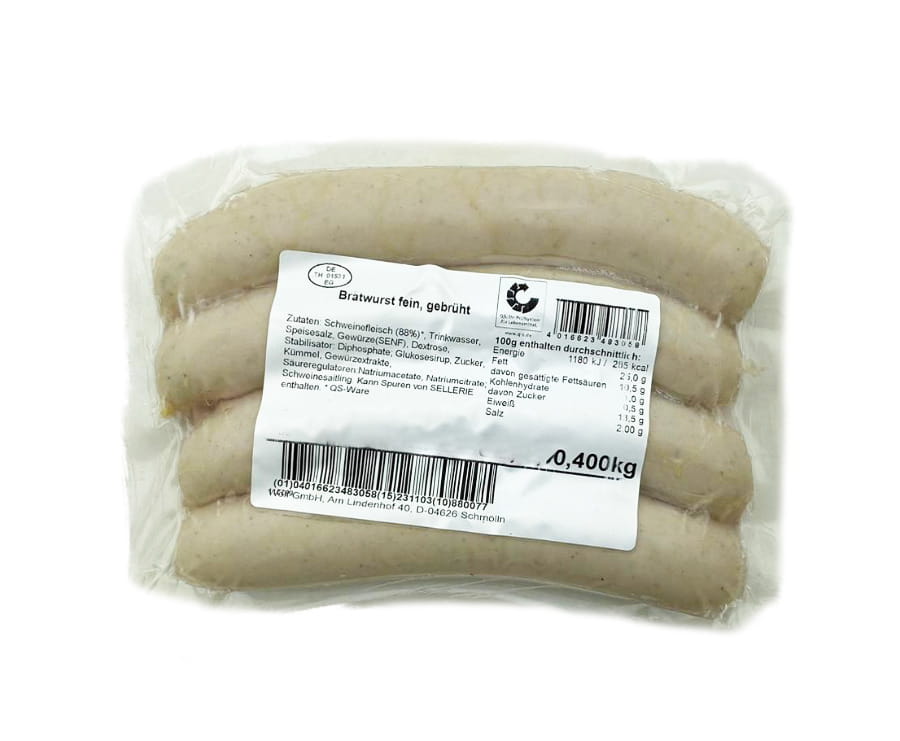 Bratwurst fein gebrüht 400g