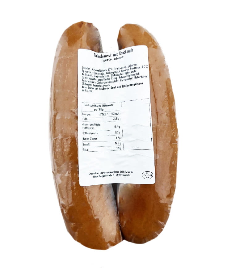 Fleischwurst Mit Knoblauch 2er 400g