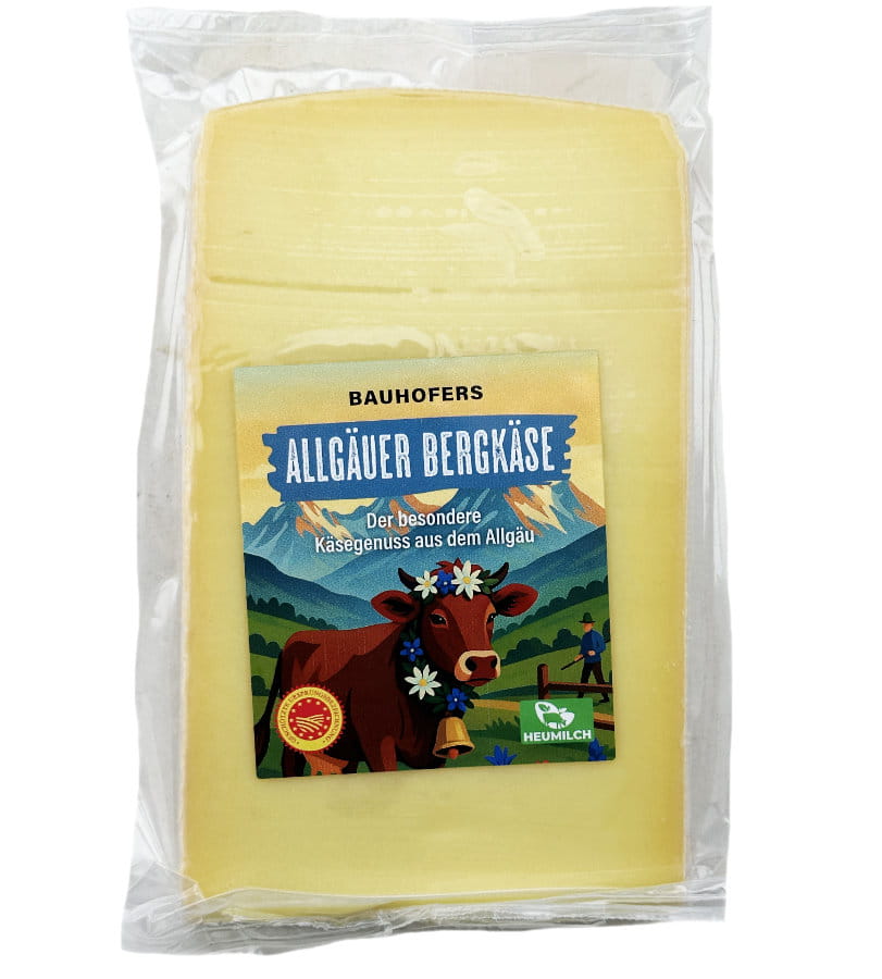 Allgäuer Bergkäse Am Stück Heumilch 250g Allgäuer Bergkäse Am Stück Heumilch 250g