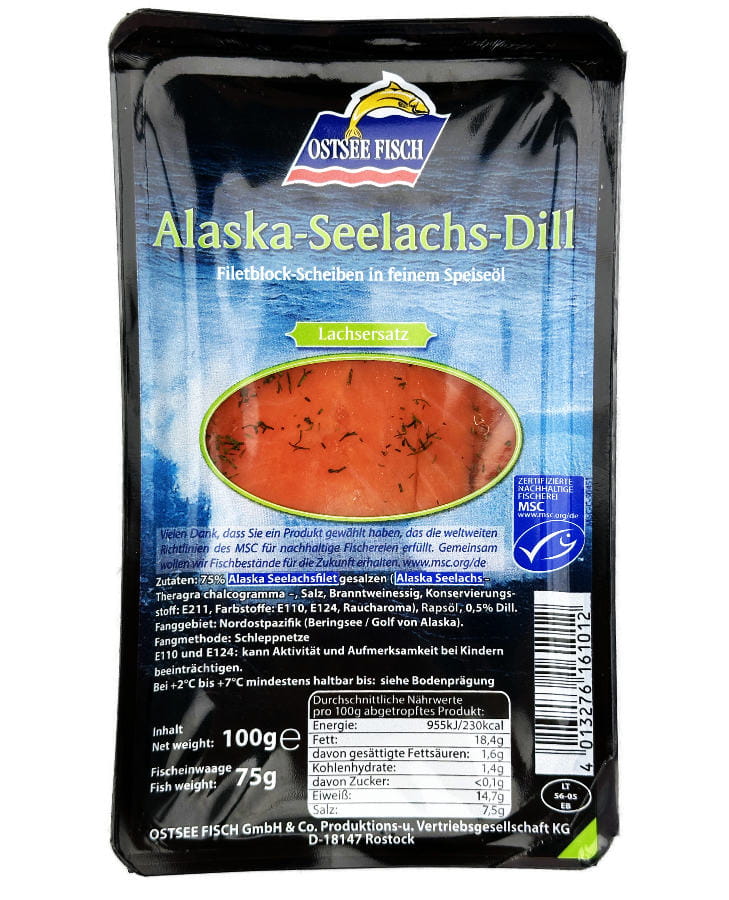 Alaska Seelachs Dill In Scheiben 75g
