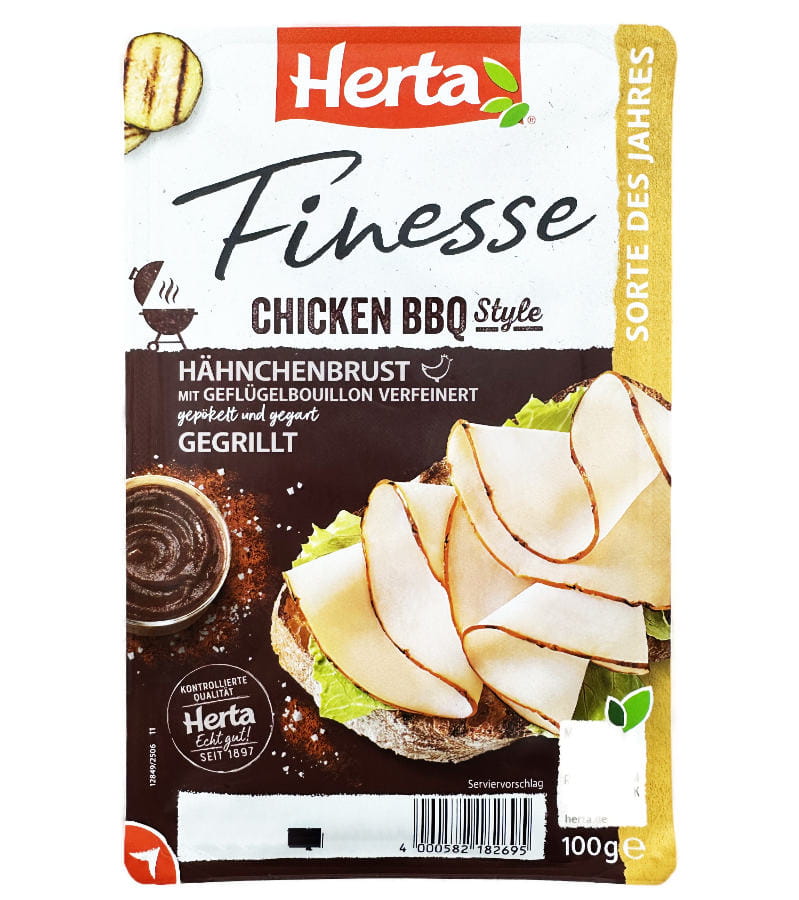 Herta Finesse Hähnchenbrust BBQ Style Gegrillt 100g