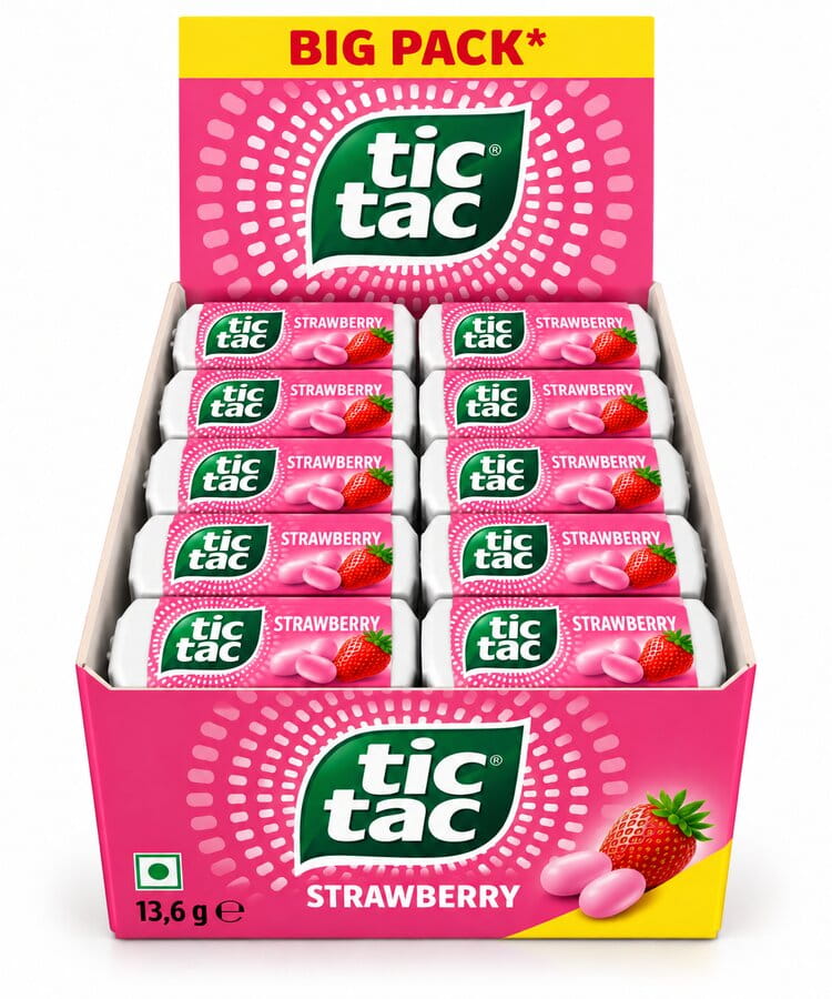 tictac Dragees mit Erdbeergeschmack 12er 156g