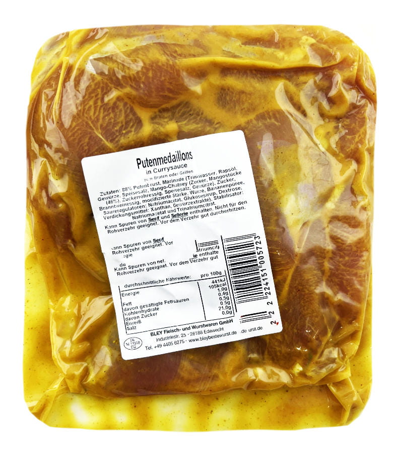 Bley Putenmedaillons In Currysauce ca 450g