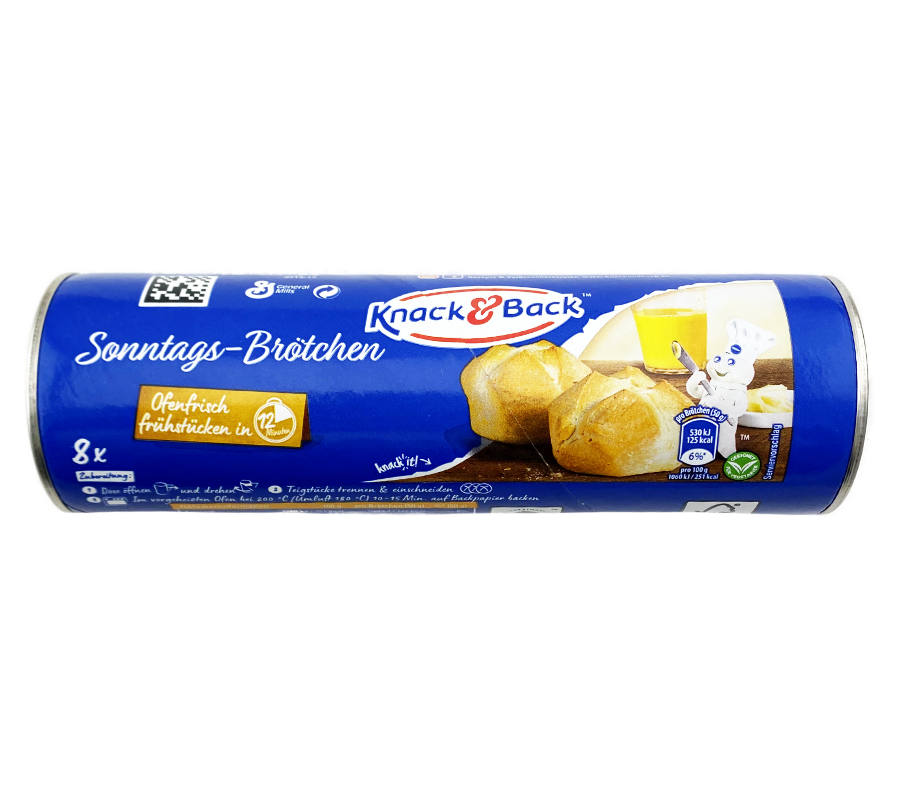 Knack und Back Sonntagsbrötchen 8er 400g Rolle