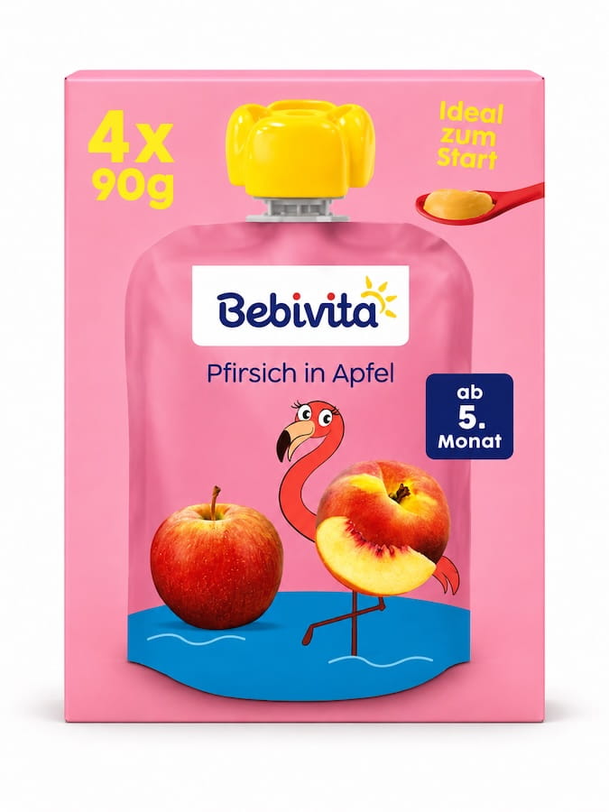 Bebivita Pfirsich in Apfel 4er 360g