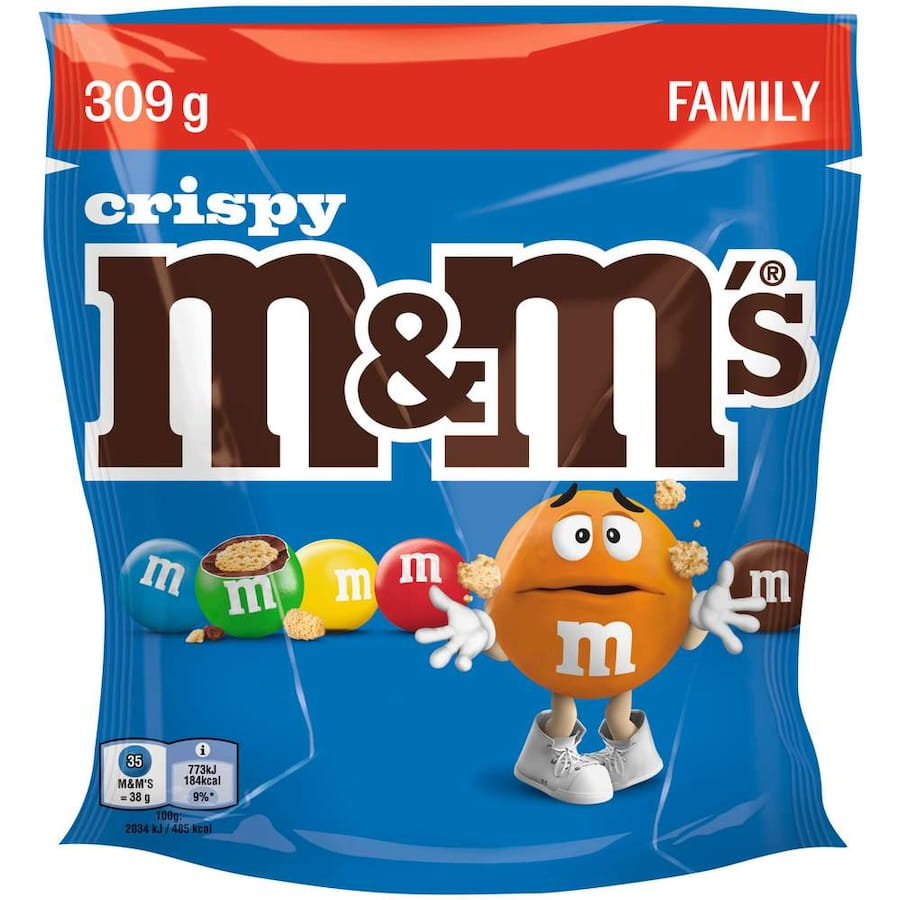 M&M`s Schokolinsen Crispy Maxi 309g