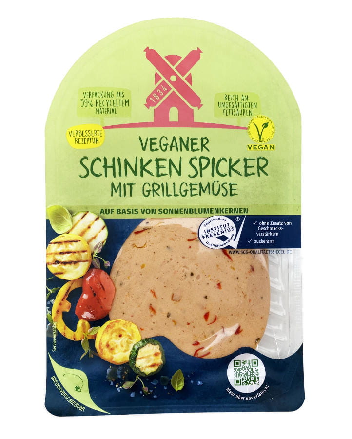 Rügenwalder veganer Schinkenspicker mit Grillgemüse 80g