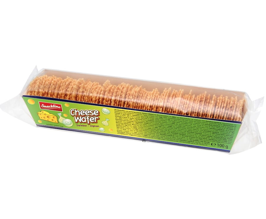 Cheese Wafer Käse Waffeln Zwiebel 100g