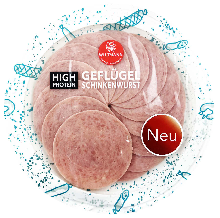 High Protein Geflügelschinkenwurst In Scheiben 80g