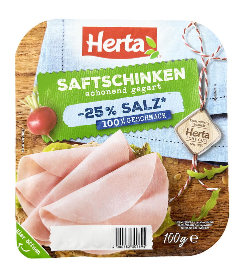 Herta Saftschinken weniger Salz 100g