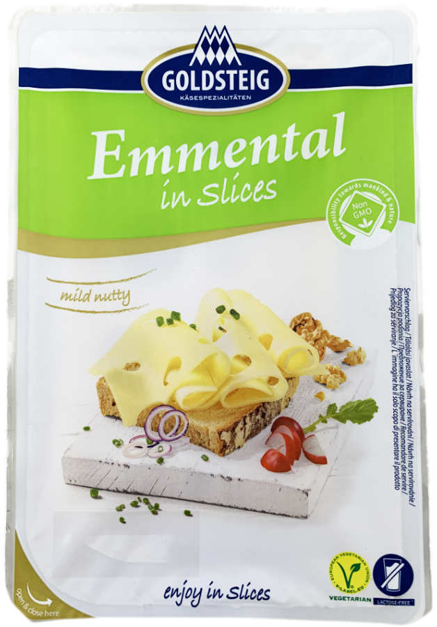 Goldsteig Emmentaler Käse mild und nussig in Scheiben 150g