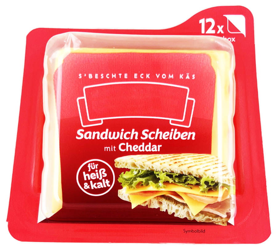 Sandwich Scheiben Mit Cheddar 12er 200g