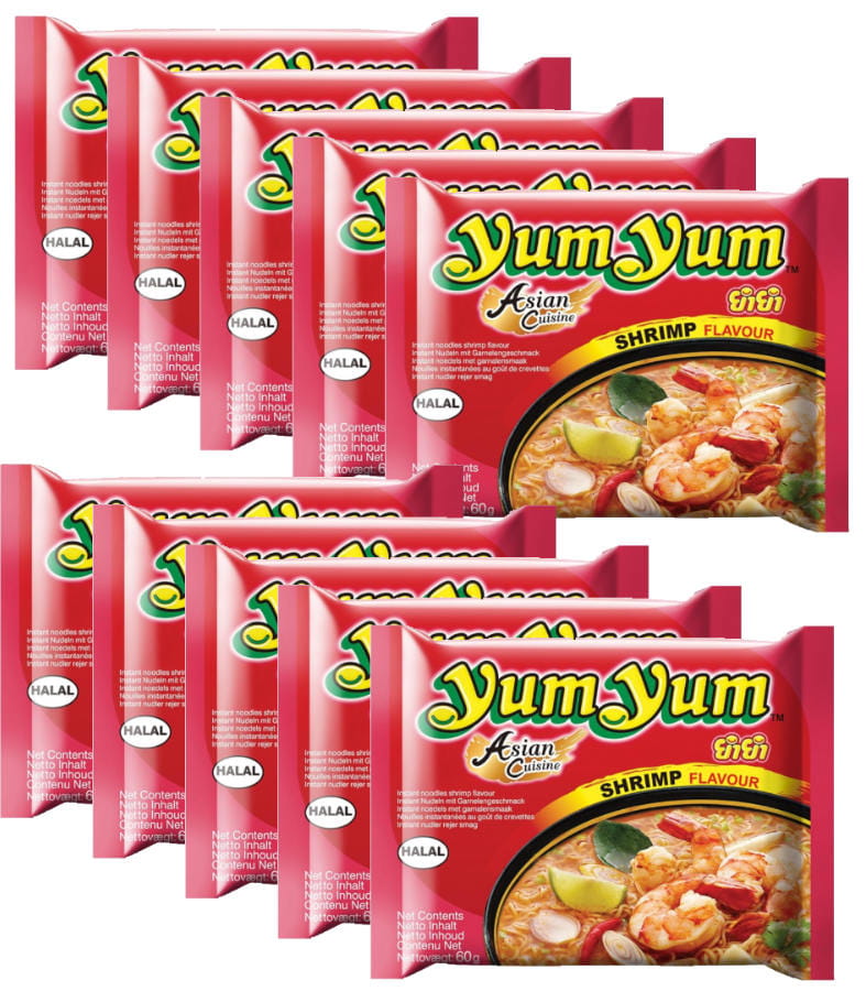 Yum Yum Instatnt Nudeln Shrimp 10er XXL Pack 600g